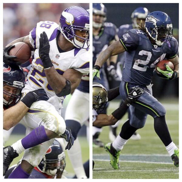 Topmatchups's tweet image. Rt for Adrian Peterson. Fav for Marshawn Lynch
