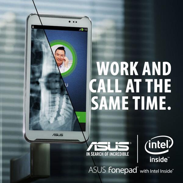 ASUS's tweet photo. ASUS Fonepad allows you to work hard & play hard. See here for more details: http://t.co/beNh3NkgPk #fonepadiscalling http://t.co/i8EJo7DEnr