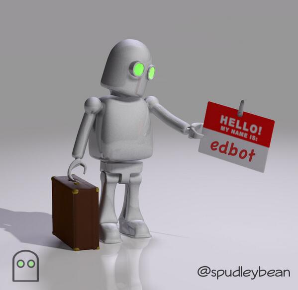 spudleybean's tweet image. Hello - his name is #edbot #edbot3D