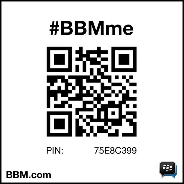 #BBMme PIN:75E8C399
pin.bbm.com/75E8C399