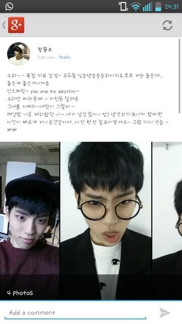 JangDong_TH's tweet photo. [!!] ดงอูอัพ G+ ค่ะ
©myungeodiya
http://t.co/afW1dt2InA