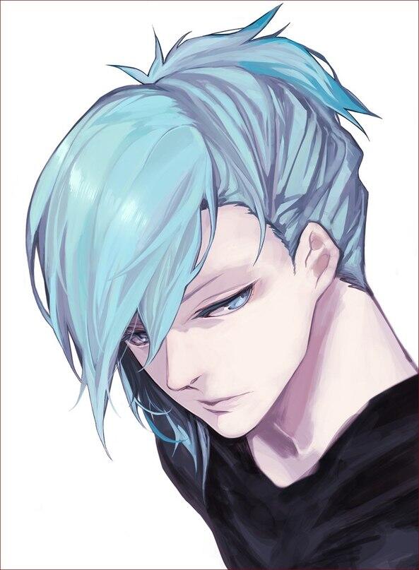 Anime guys with blue hair