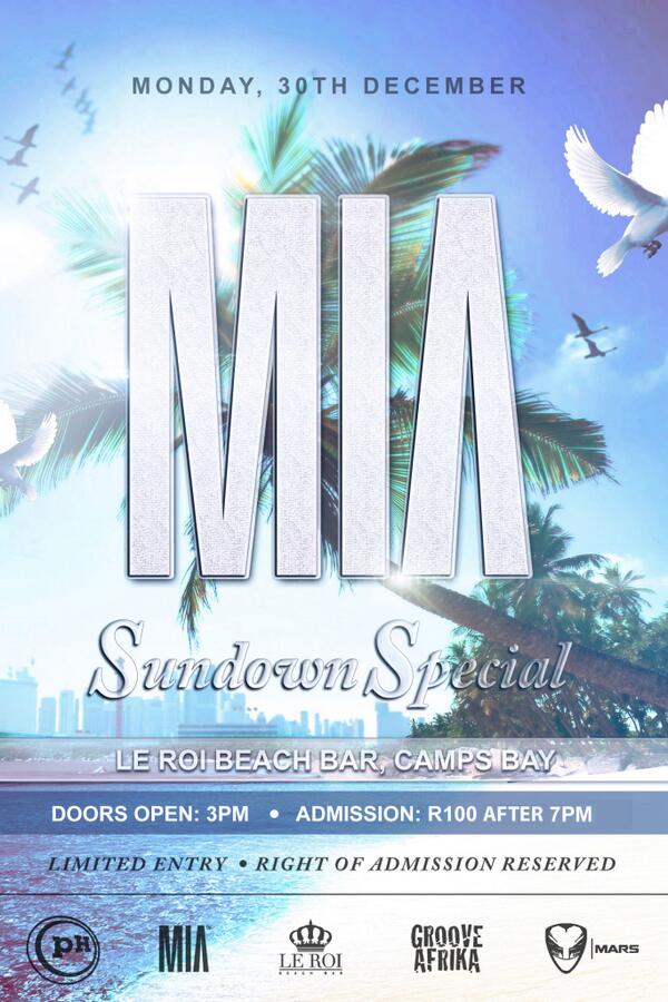 iam_ph's tweet photo. @LeRoiBeachBar today. Doors open 3pm. free till 6pm. R100 gets you in. http://t.co/BiF3SOc5Ll