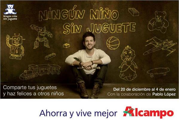 CCTHADER's tweet photo. Hoy desde las 18.30h nos visita @PabloLopezMusic con la campaña de Alcampo #NingúnNiñoSinJuguete, te esperamos. http://t.co/NTFVFQINZm :)