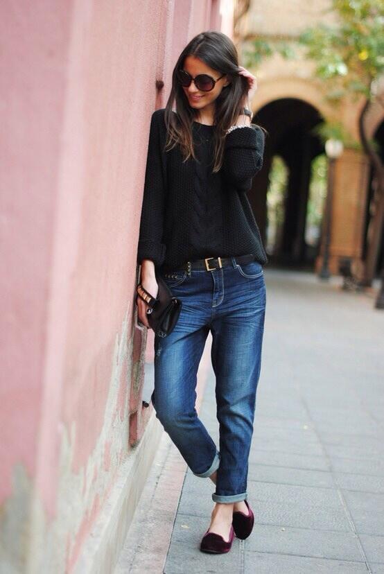 Twitter पर スナップ コーデ 9分 黒のトップスにボーイフレンド デニムパンツを合わせたシンプル コーディネート ベルトやバッグなど小物が効いています 足首をちらっと見せて上品さをプラス Http T Co Froazid87i Twitter