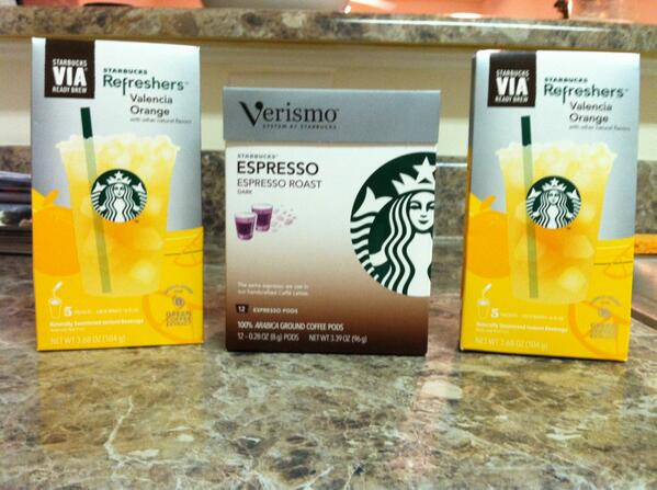 Ordered a <a href="/Starbucks/">Starbucks</a> #Verismo on Christmas day, and it already came-PLUS a bunch of tasty free stuff. #coffeebreak