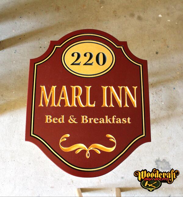 woodcraftsigns's tweet image. Check out the routed sign we did for Marl Inn: Bed &amp;amp; Breakfast! #routedsign #advertising