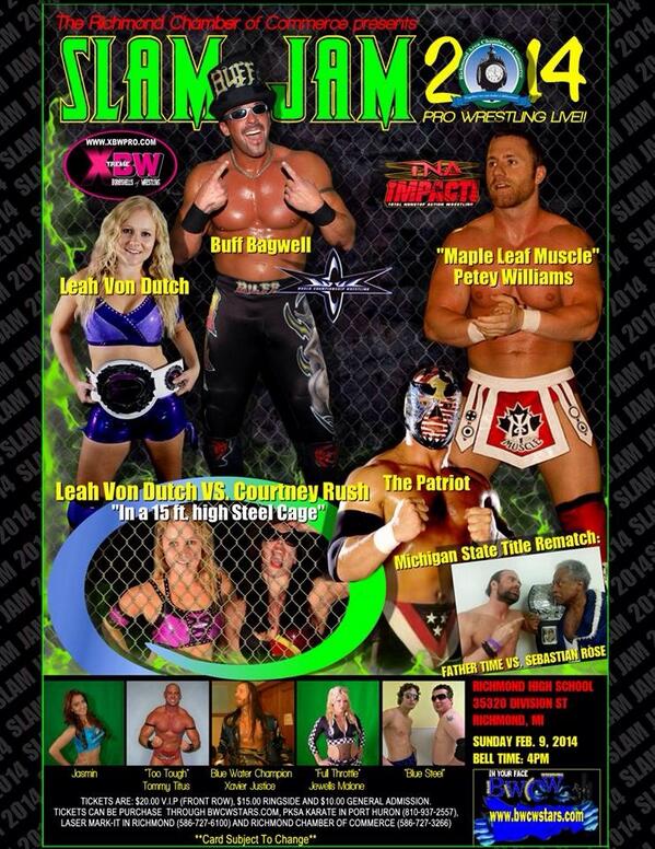 XBWBombshells's tweet photo. It will now be Courtney Rush (@WinnipeggerRush) vs. Champion @LeahVonDutch in a 15 foot high steel cage! http://t.co/PGrgXfkhJD