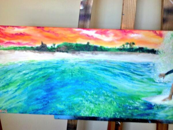 inknskin's tweet image. More details of "Totally Tubular" beach scene!! #artforsale #deathsquadcreative #onelove #onewiththeEarth