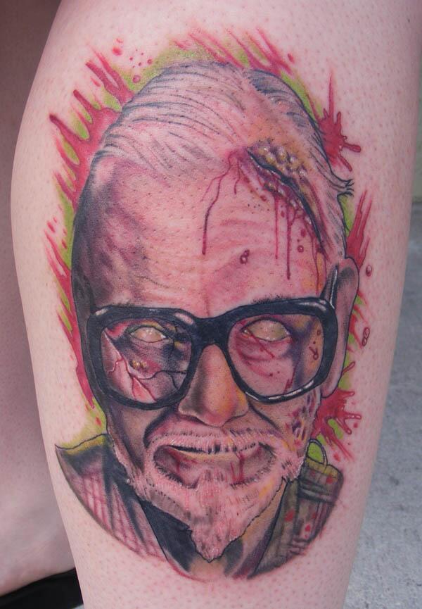 culttattoos's tweet photo. George A. Romero Zombie Tattoo - #tattooofthedead http://t.co/zQsWaSgzPY