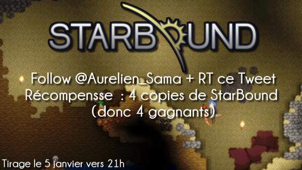 Aurelien_Sama's tweet photo. Follow @Aurelien_Sama + RT ce tweet pour gagner une copie de StarBound  ( 4 gagnants ) http://t.co/ENOItklVzQ