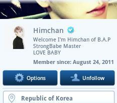 BAP_Vault's tweet image. [INFO] Himchan's twitter (@Himchanchan) has been verified now! ^^