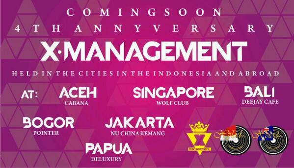 COMINGSOON !! 4TH ANNYVERSARY X•MANAGEMENT <a href="/xmxplod_pdg/">♚</a>  <a href="/djaditfreaks/">Adit freaks</a> <a href="/gone_clubbing/">Dadang Armana</a> <a href="/irfanaxel/">Irfan Asel</a>  <a href="/jacksound_dj/">Jacksound</a>