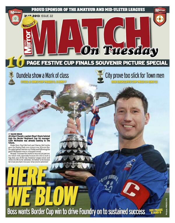 MatchOnTuesday's tweet photo. Here's a wee sneak peak at tomorrow's bumper Christmas finals special edition. Loads of pics and reaction... http://t.co/KfKfsRczb7