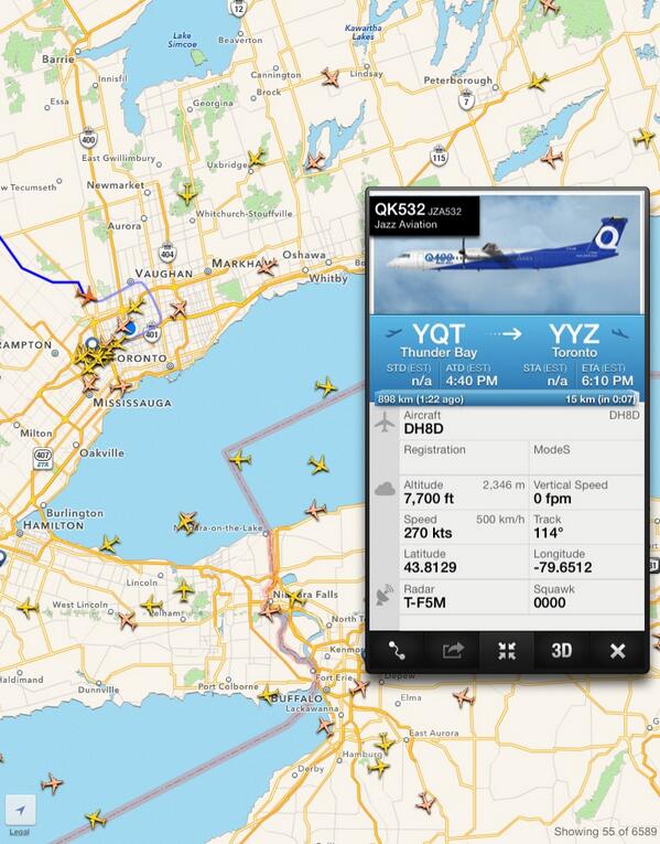 QK532 from Thunder Bay to Toronto 
fr24.com/JZA532