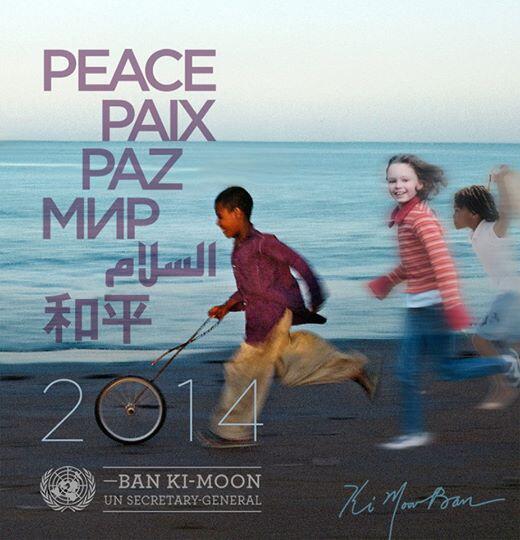 Peace in 2014 is Secretary-General Ban Ki-moon’s holiday message. Wishing all our followers a happy new year!