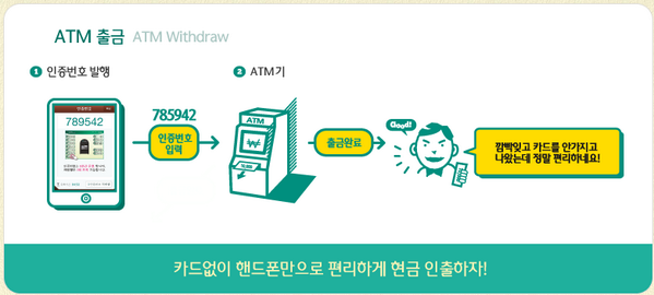 카드없이 핸드폰만으로 편리하게 현금인출 할 수 있는 방법 아시나요? 
▶ 궁금하시면 N Wallet 설치하기 :  2url.kr/sb6