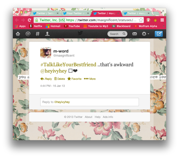 maegnificent's tweet image. some things never change @heyivyhey #tweetsfrom2013