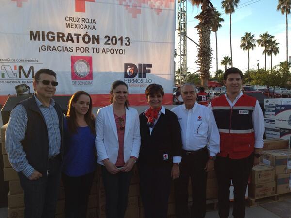 La Senadora Ana Gabriela Guevara apoyando el Migratón 2013 de Cruz Roja Mexicana en Sonona.