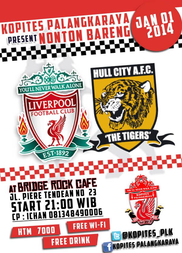 #ReminderNonbarLFC LIVERPOOL FC v Hull City | Rabu 01/01/14 | Start 21.00 WIB | <a href="/BridgeROCKcafe/">BridgeROCK</a> | HTM 7 K |  <a href="/KabarPLK/">Kabar Palangka Raya</a>