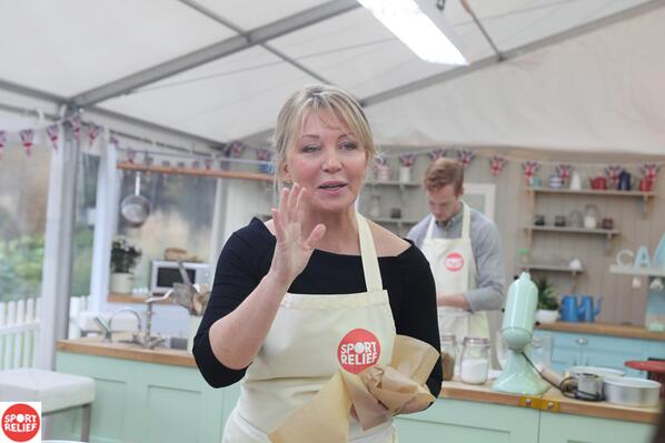 BritishBakeOff's tweet photo. Congratulations Kirsty Young - tonight's #GBBOSportRelief Star Baker! A seamless transition from desert to dessert. http://t.co/ybCyQFjwD5