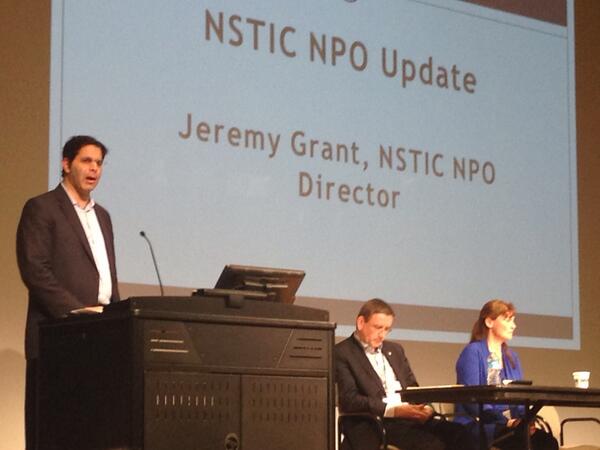 NSTIC's tweet photo. Jeremy Grant of #NIST announced gov't grant funding extended another year for #nstic #idesg #grantgrant http://t.co/PdeKqBdoC3