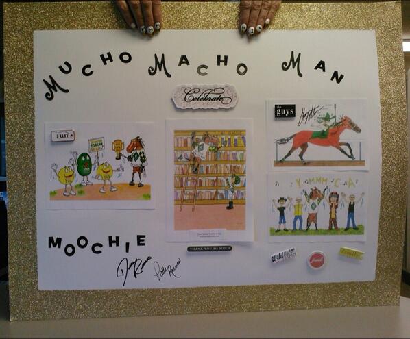 muchomachoman's tweet photo. Mucho Macho Man poster and fingernails by Judy. http://t.co/19sEoeJ3vW