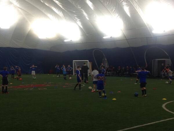 EMSC BU12 Club training. We mix our 1st. &amp; 2nd teams in training.