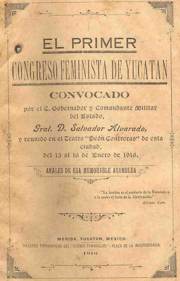 arr1910's tweet photo. “@GIRE_mx: Hace 98 años tenía lugar el primer congreso feminista en México http://t.co/gpVRTQgx40”/@MVivant