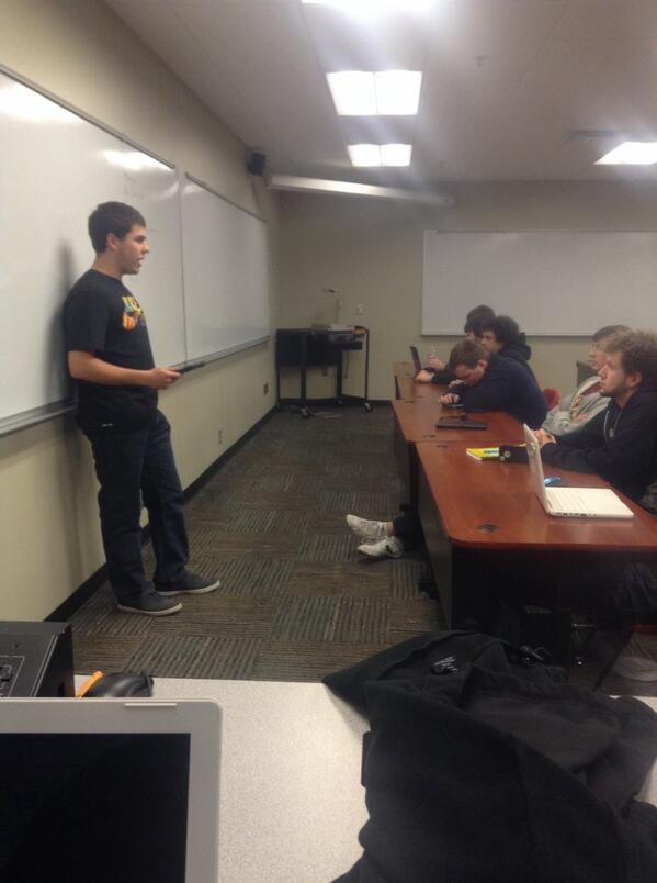 Our brother drew leading #psiepsilon club Devo. Ecclesiastes 12 #focusedonGod