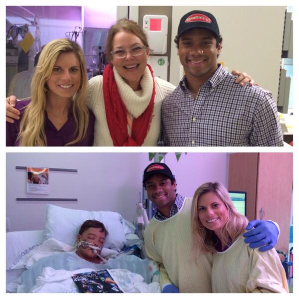 DangeRussWilson's tweet photo. Niles is so strong! Very touching story! Niles and mom are from Singapore! @seattlechildren http://t.co/IisnSqxHWq