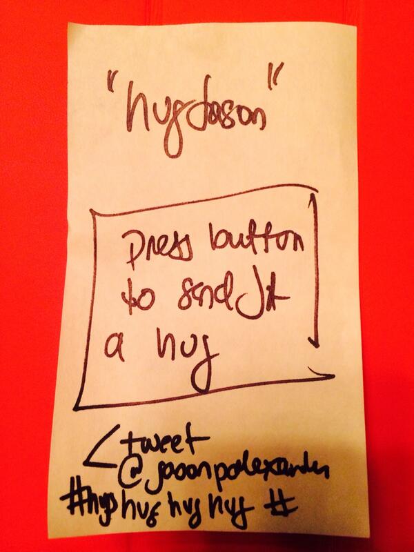 hugjasonbot's tweet photo. Sharing the prototype post it. (@jasonpalexander ) http://t.co/8XIJtz8p7Z