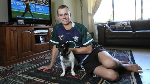 bordermail's tweet photo. SPIRIT OF A CHAMPION: Braedon Hensel looked like he had played his last game of cricket ... http://t.co/1cPGxLj8T6 http://t.co/7X74S2thDY