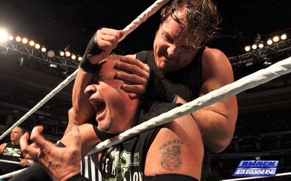 BornToBeHeel's tweet image. Next time rethink your stupid idea of coming to SmackDown Road Dogg, or this will happen again.