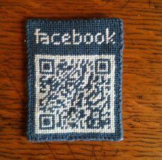 FQRCT's tweet photo. A stitch in time: A cross stitch version of a QR code for Facebook http://t.co/nfRAqFACnR #QRcodes #MobileMarketing http://t.co/DWhzJadFDC