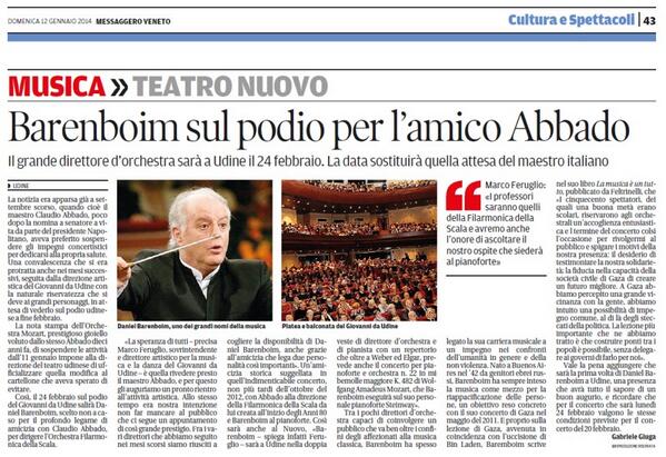 hutterdesign's tweet photo. Sostituzione concerto #Abbado: il 24 feb #udine ci sarà #OrchestraFilarmonica #Scala e #Barenboim http://t.co/BA1SBfuFg4 RTvia @TeatroUdine