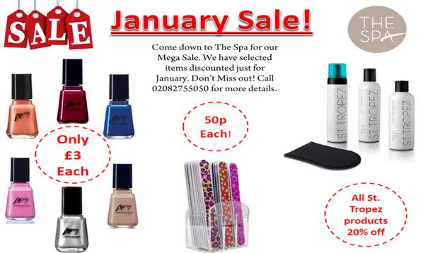 TheSpaTraining's tweet image. JANUARY SALE at The Spa.....Happy Monday Everyone! #TheSpa #barnetandsouthgatecollege