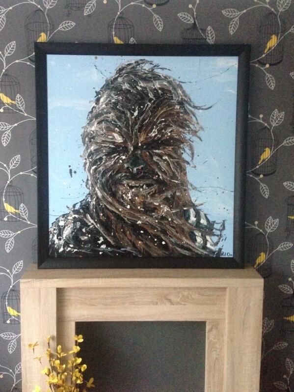 warwickritch's tweet photo. @TheWookieeRoars thought you may like my original oil painting by @PaulOz :-) http://t.co/7WOa7m6kQJ