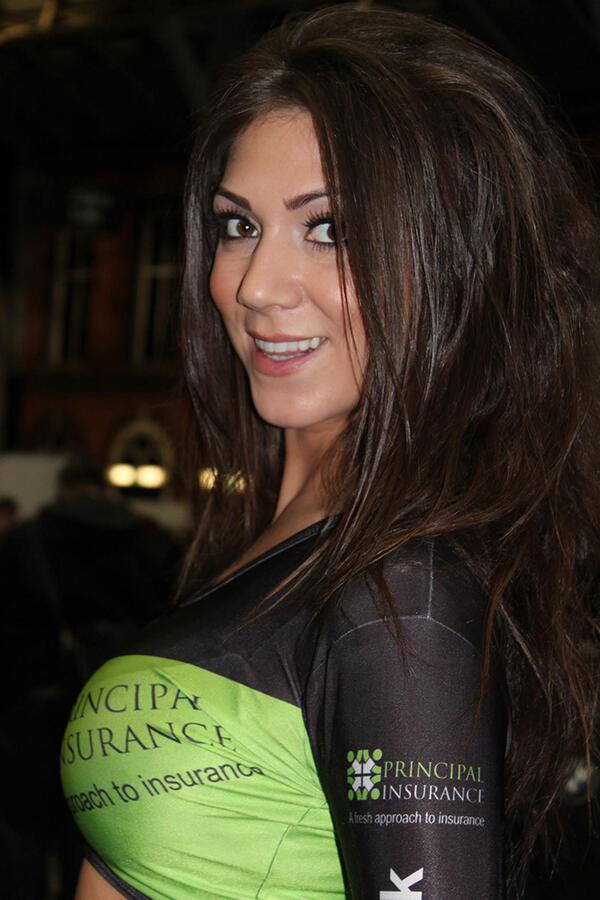 gridgirlz's tweet photo. Our girl @cookieclairej  working for @PrincipalBikes  at @manchesterbikes  thanks Graham Heron for pic http://t.co/a7T8SYfTvB