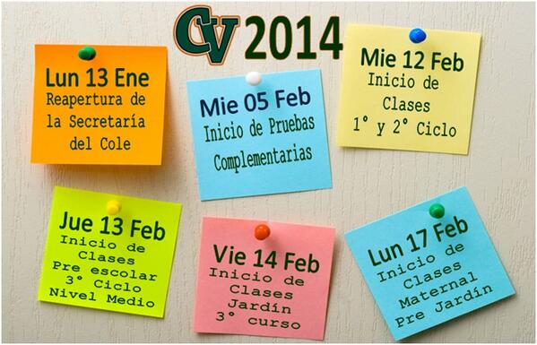 colecampoverde's tweet photo. Calendario de Inicio de Clases http://t.co/hlJ435pRKk