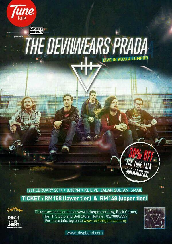 LVL__28's tweet photo. Want tickets to @TDWPband Live in KL? Follow @GigGuys, we'll be giving some out soon. Stay tuned! #TDWPLiveInKL http://t.co/IQEpifn5uc