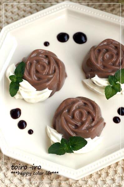 Chocolate_10ve's tweet photo. 薔薇のチョコプリン

#チョコプリン祭り http://t.co/EJG0LVUeAw