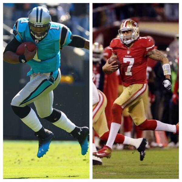 Topmatchups's tweet image. Rt for Cam Newton. Fav for Colin Kaepernick.