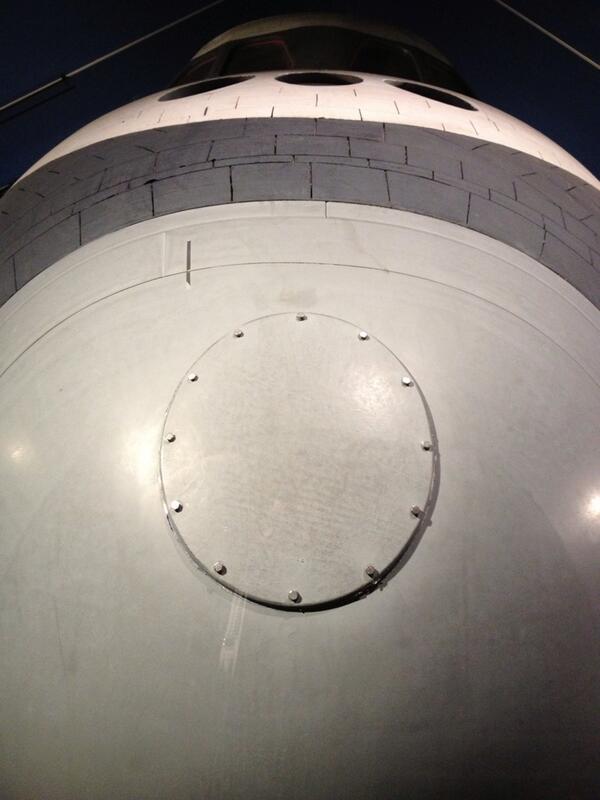 IntrepidMuseum's tweet photo. The nose of Space Shuttle Enterprise, up close. #IntrepidShuttle http://t.co/ZPrezPDcbz
