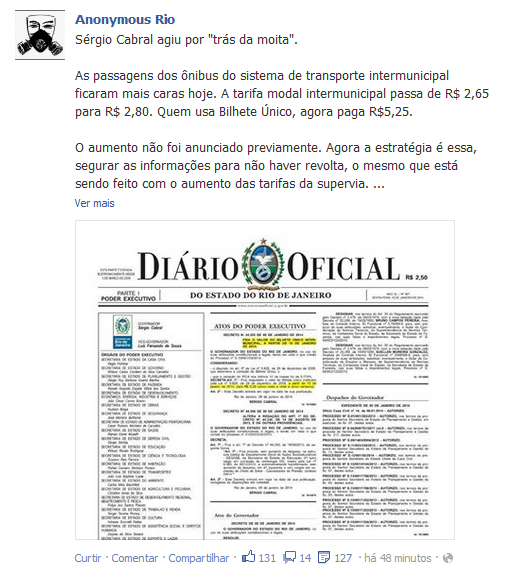 InformeRJO's tweet photo. #Olhaaaa RT @SeuDionisio: Ó o #SergioCabral fazendo coisas com o carioca !!!!!!
Aumentando passagem !!!! http://t.co/Xfki3LBMIM