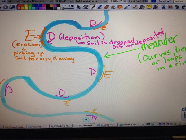 MrsBrem's tweet image. Erosion and deposition of a river. Great mini lesson today. #4E2 Special thanks to @MrHamstraTweets for the idea!
