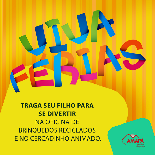 #Férias é no <a href="/Amapagarden/">Amapá Garden</a> amapagardenshopping.com.br/viva-as-ferias…