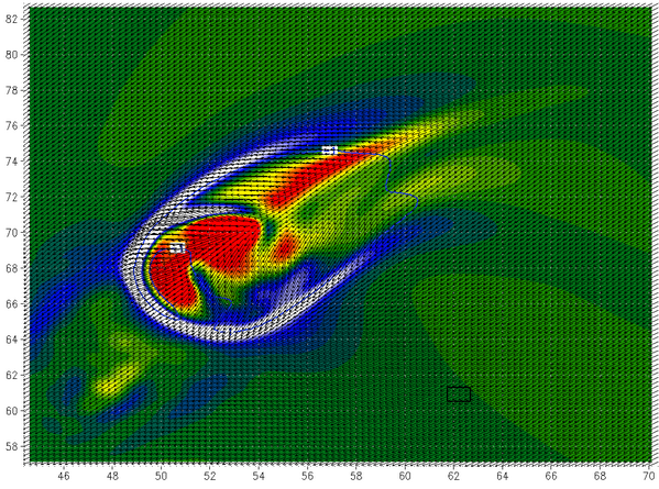 MahalikWx's tweet image. Supercell convergence simulation or meteor impacting the atmosphere? You decide. #FunWithResearch