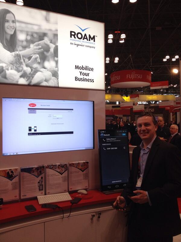 IngenicoNA's tweet photo. Come see @ROAMdata right now at booth #3339 and mobilize your business! http://t.co/X7oNA1MZQA