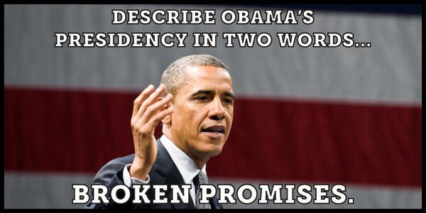 Republicans's tweet photo. #ObamaInTwoWords Broken Promises http://t.co/K14Ea52Lr8 http://t.co/re0Ze4kbPF